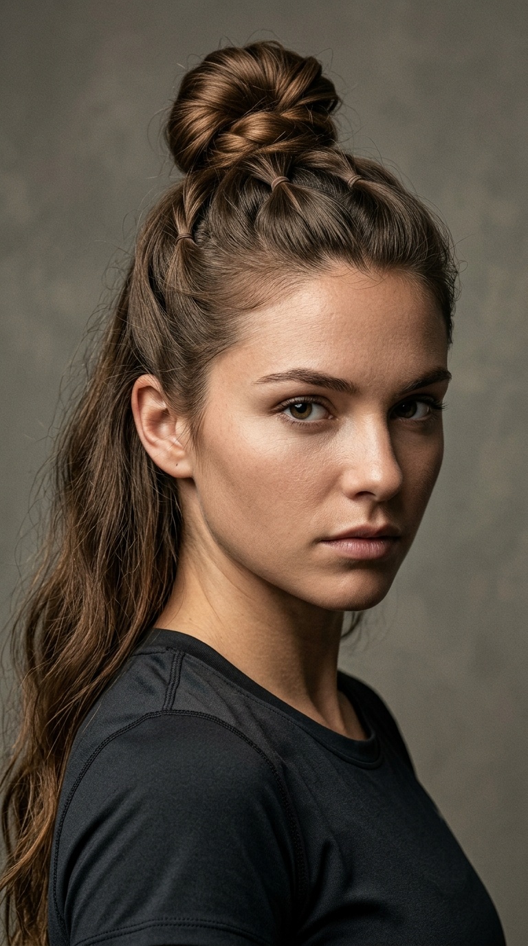 The Half-Up Spartan Bun