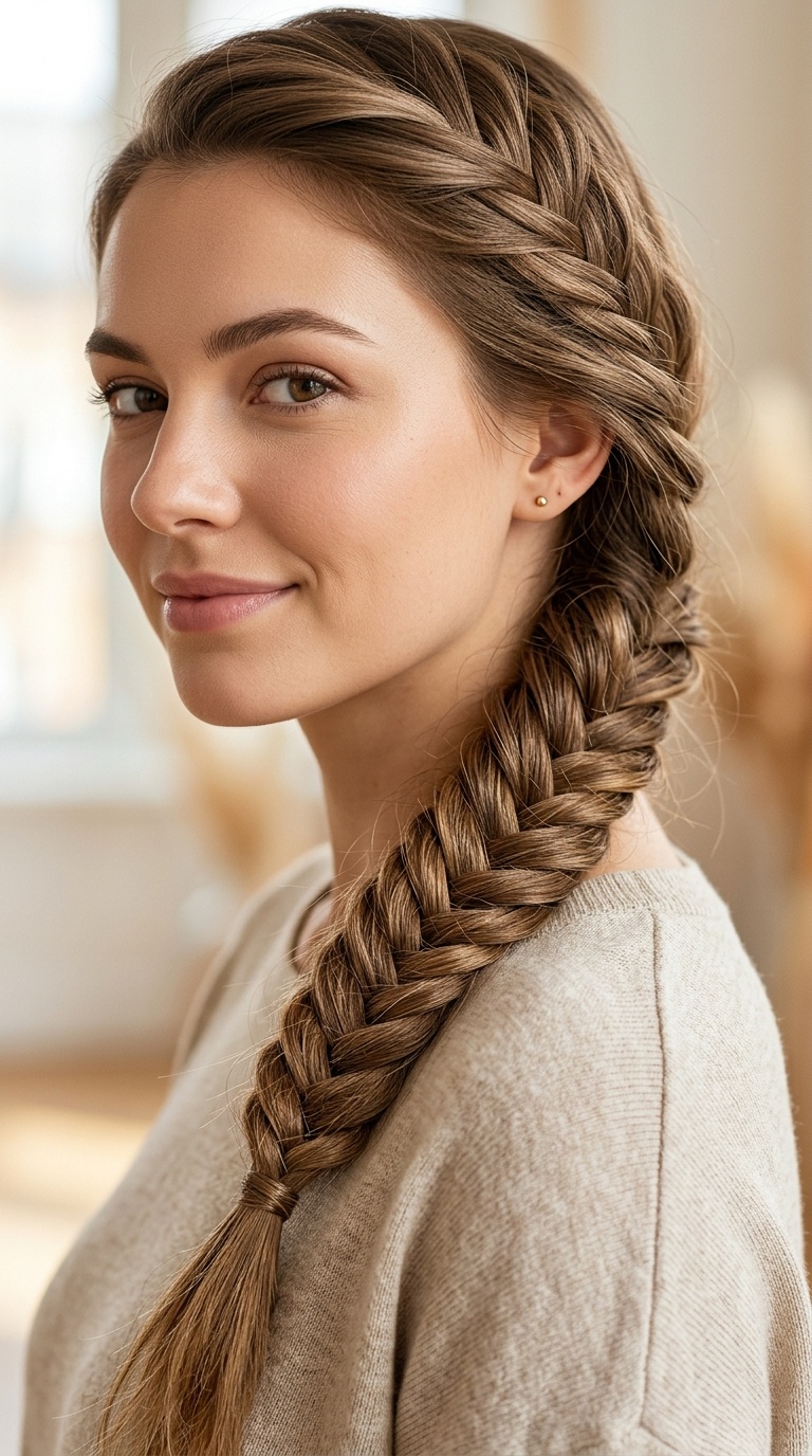 The Intricate Fishtail Side Braid