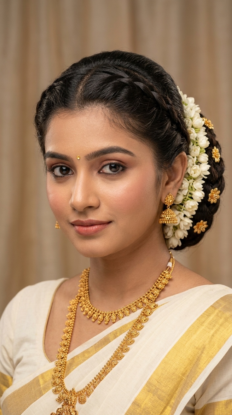 The Kerala Murali Style (Front Braids)