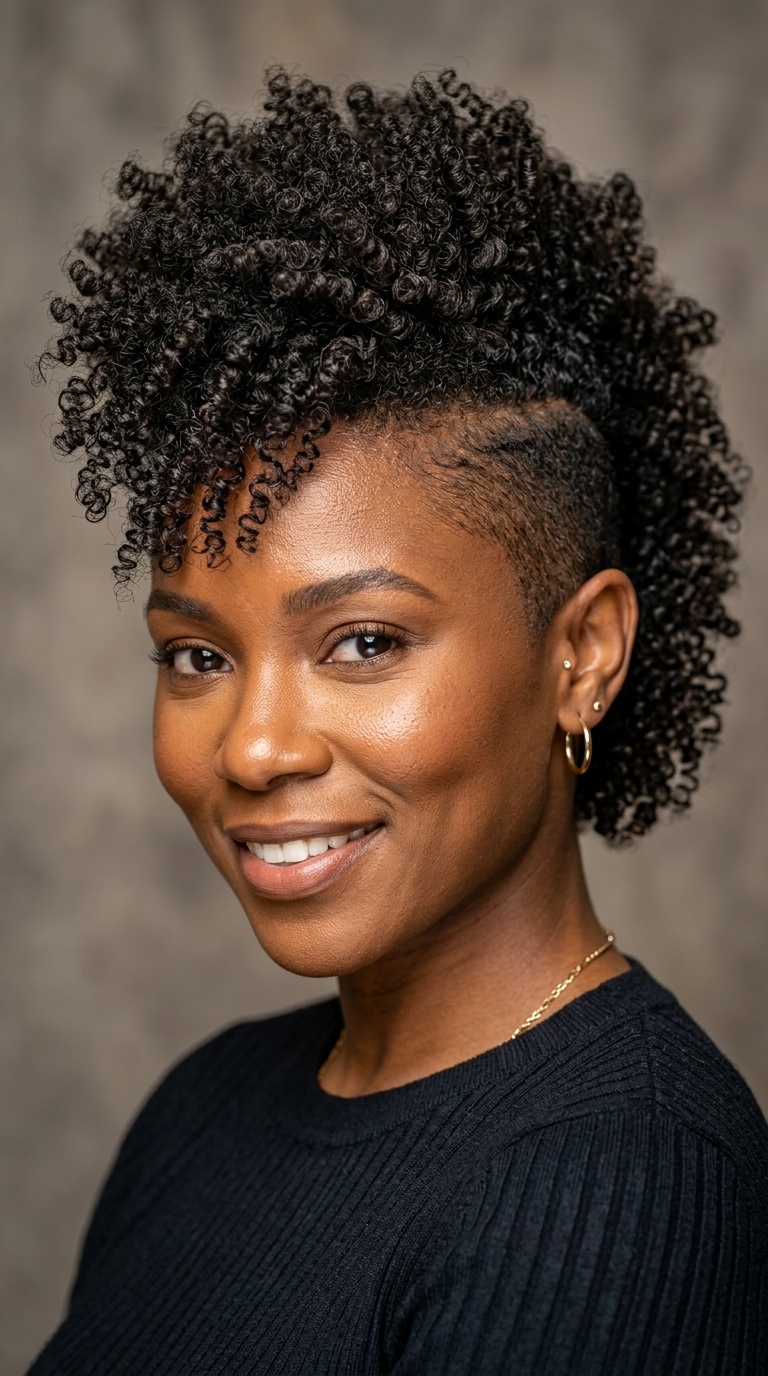 The Kinky-Curly Faux Hawk