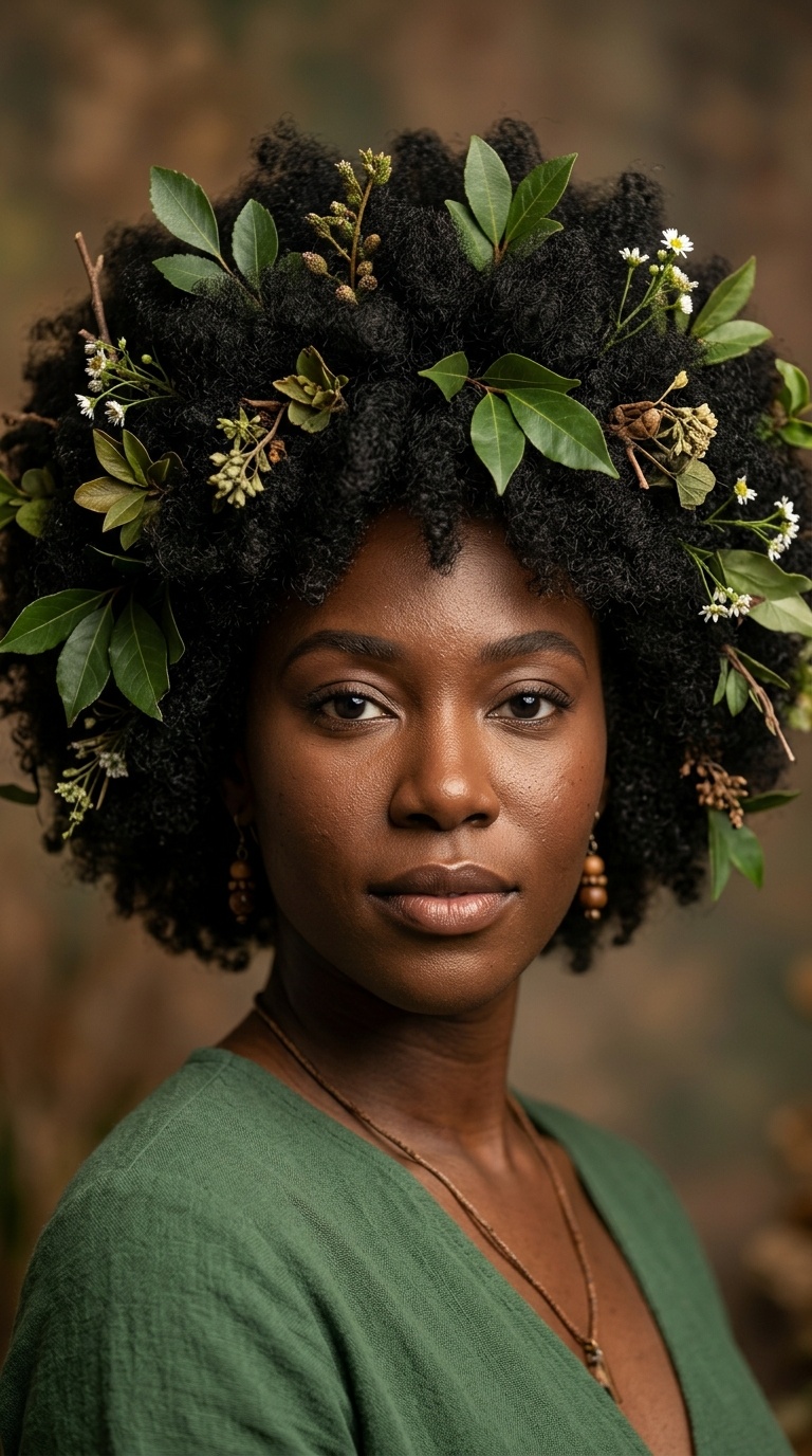 The Leaf-Adorned Afro