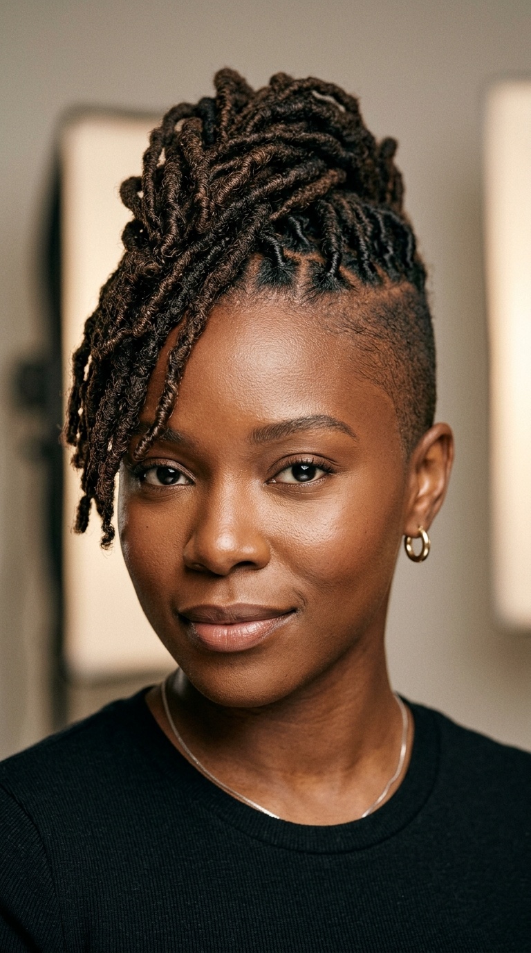 The Loc-Hawk with Shaved Sides