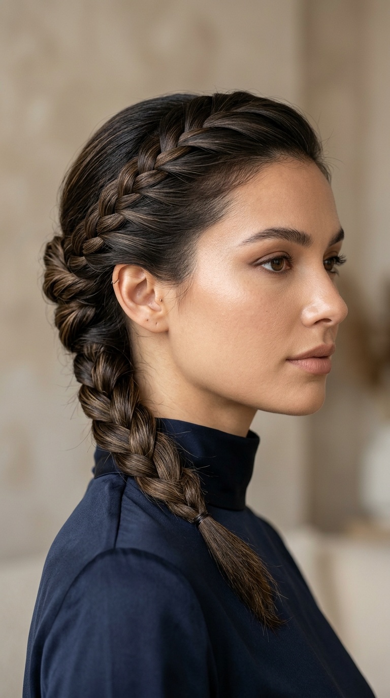The Low Braided French Twist