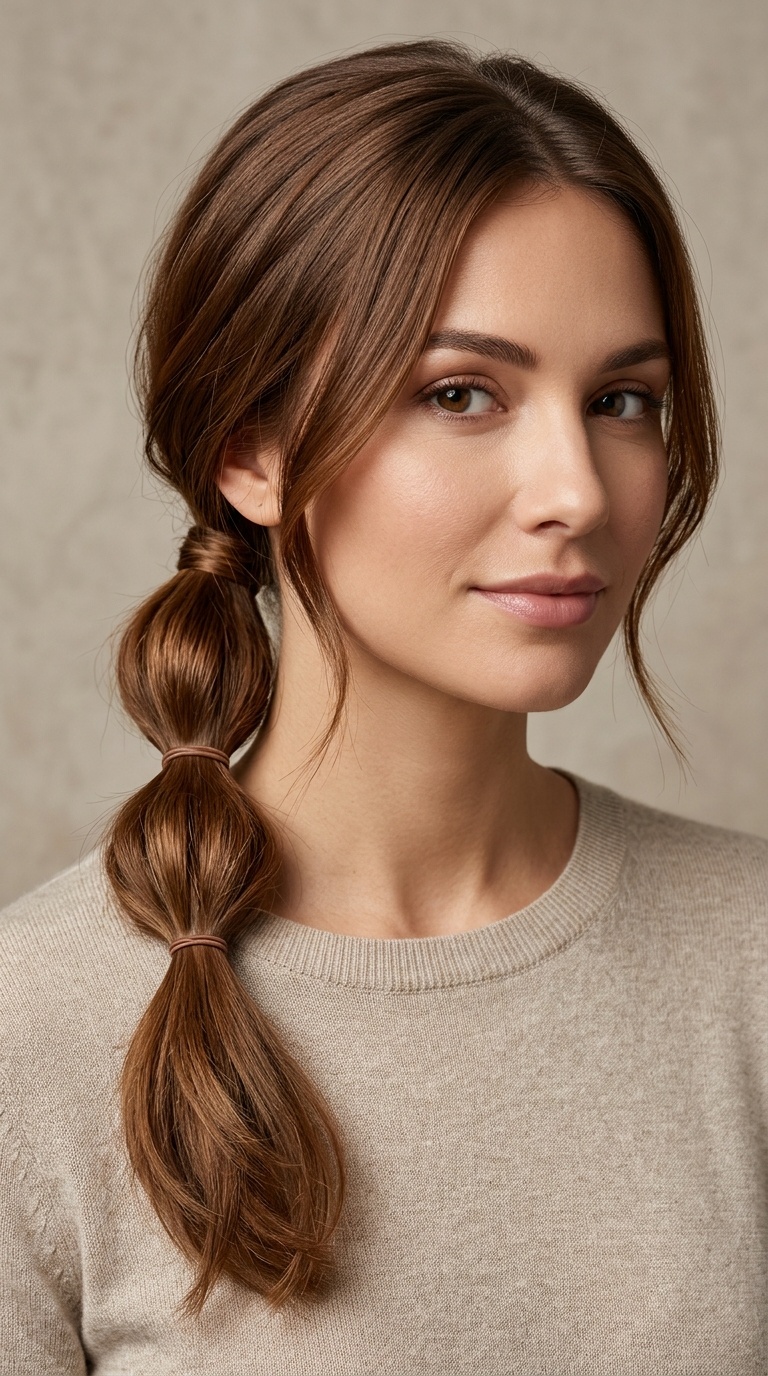 The Low Bubble Ponytail