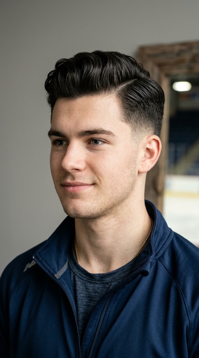 The Low Pompadour Fade