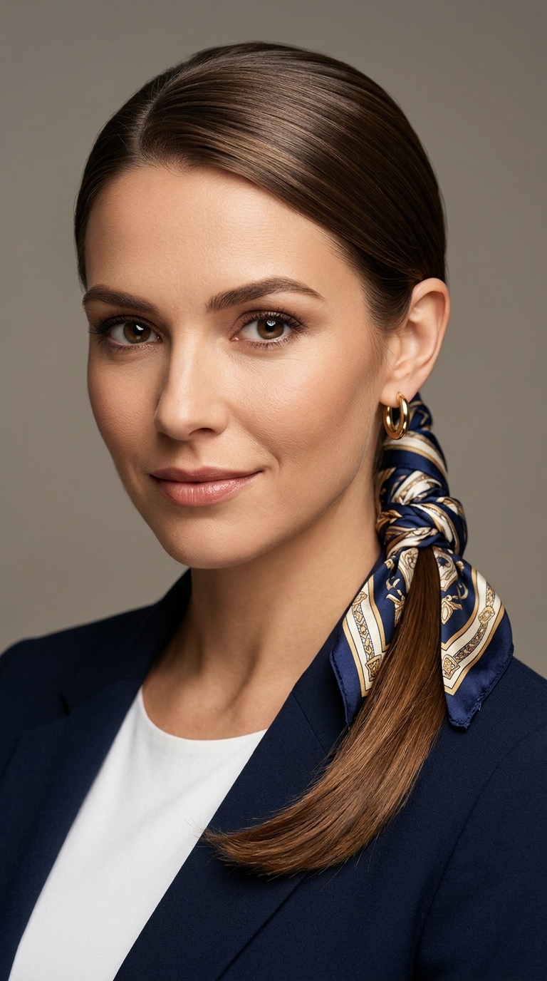 The Low Pony with a Scarf Wrap