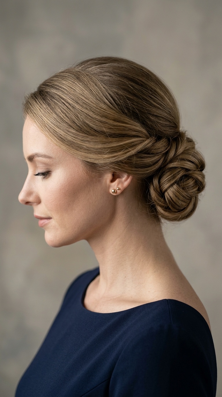 The Low-Slung Twisted Chignon