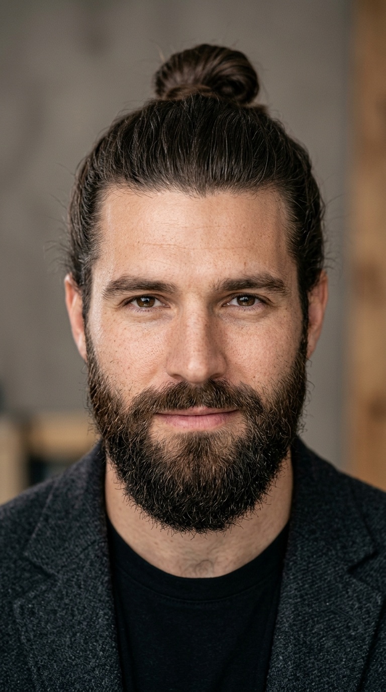 The Man Bun with Full Beard