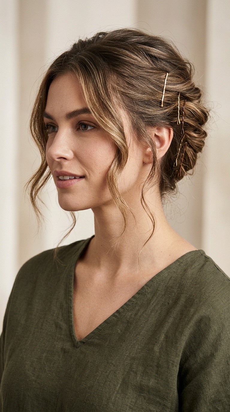 The Messy French Twist Hybrid