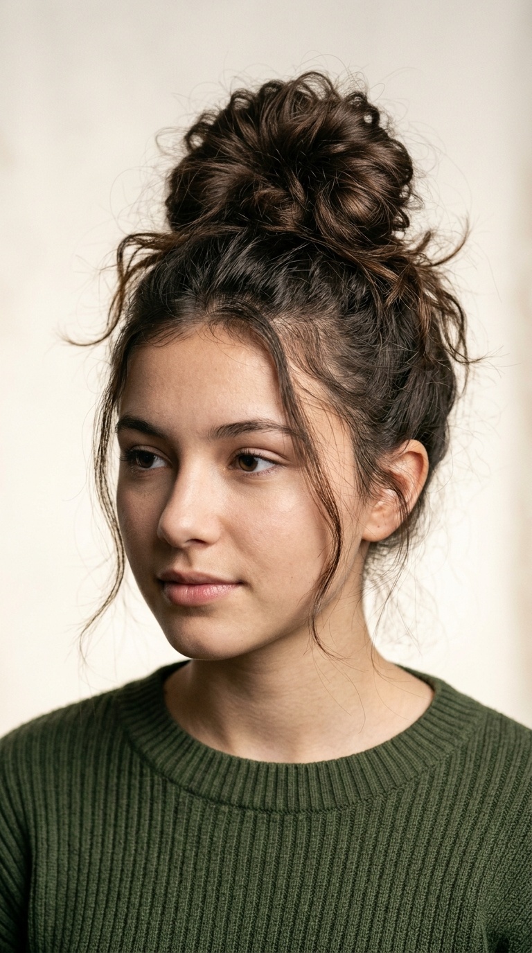 The Messy High Top Knot