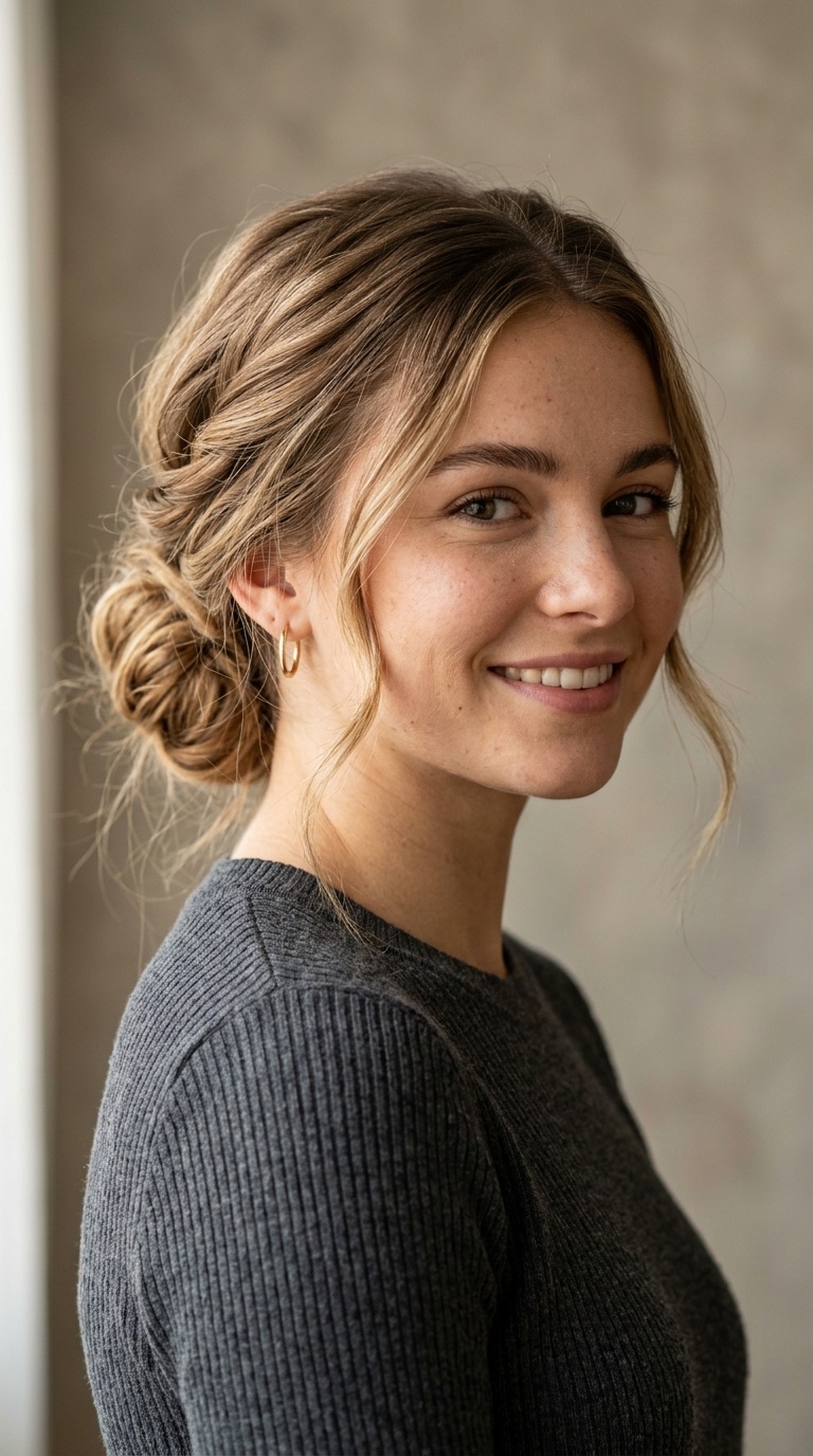 The Messy Low Bun