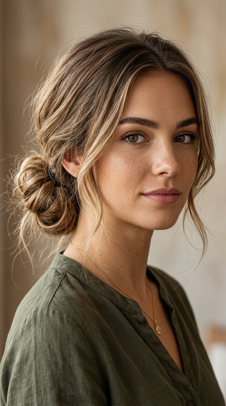 The Messy Low Bun
