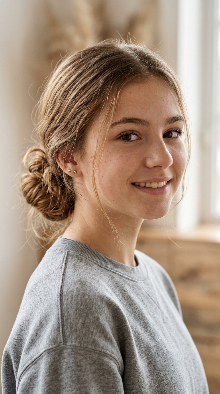 THE MESSY LOW BUN