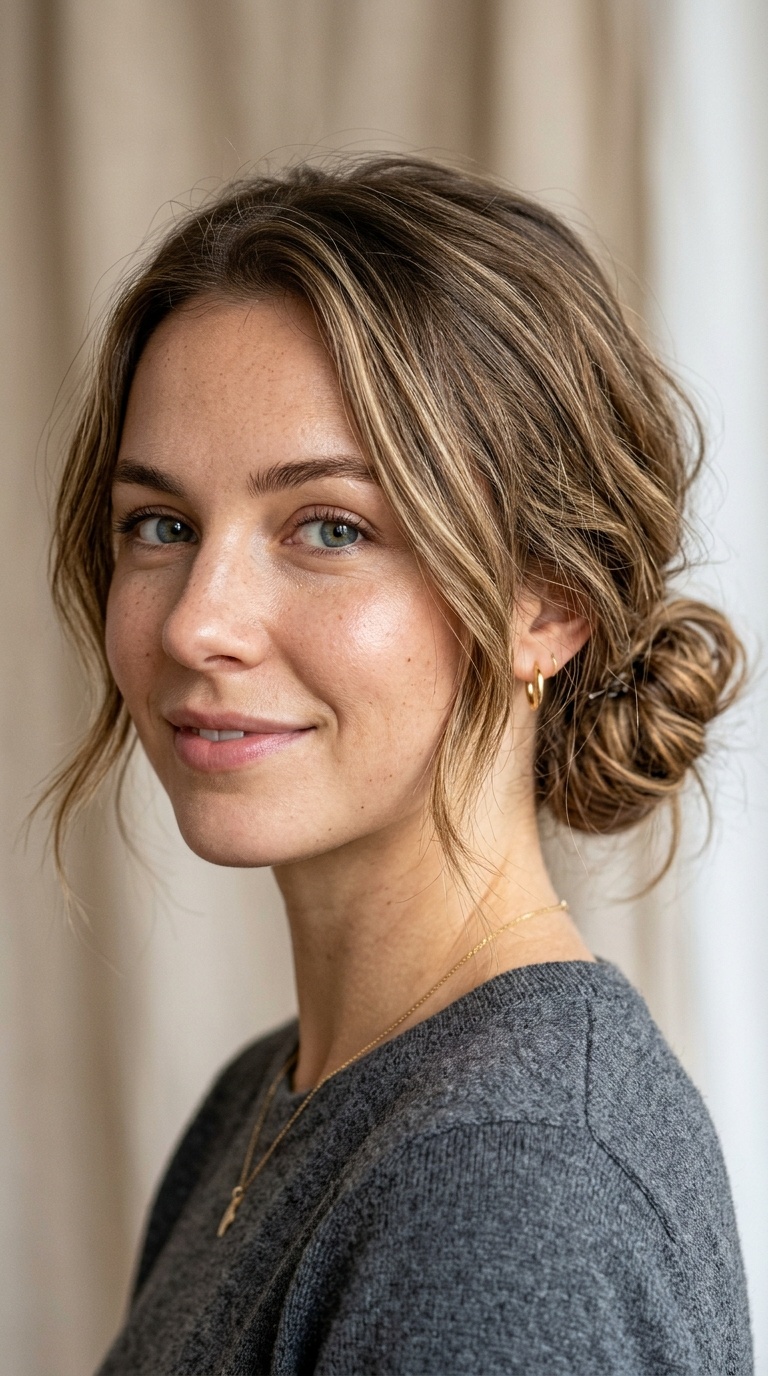 The Messy Low Bun