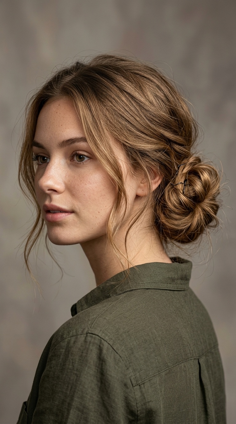 The Messy Low Bun