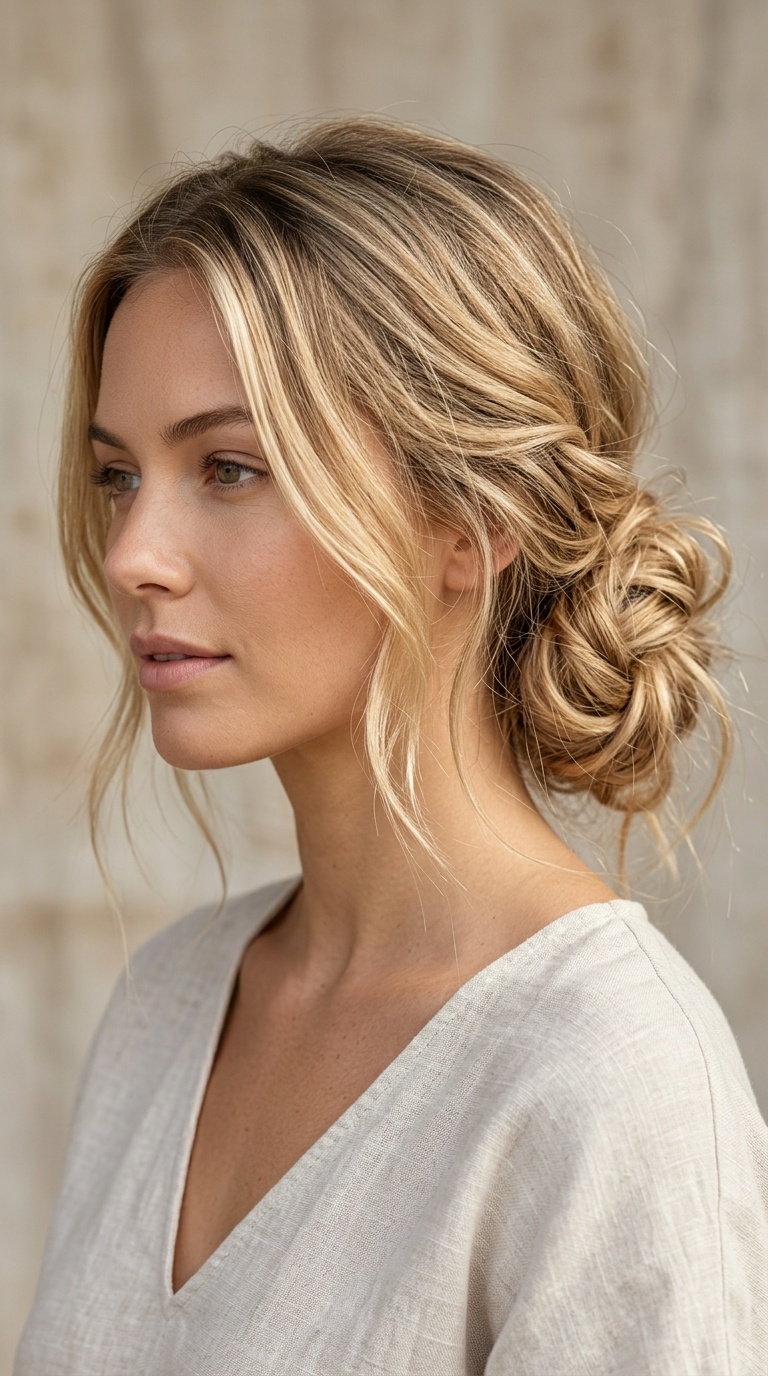 The Messy Low Chignon
