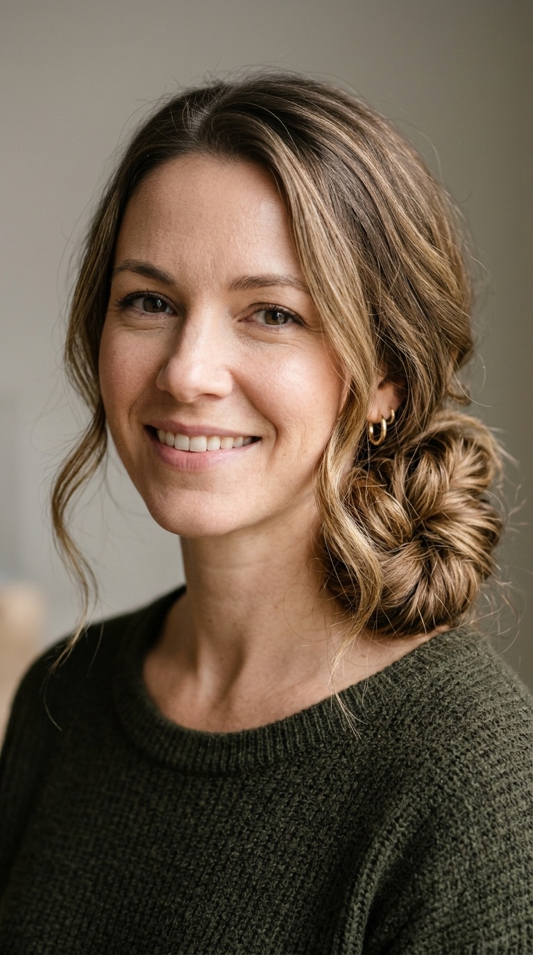 The Messy Low Side Bun