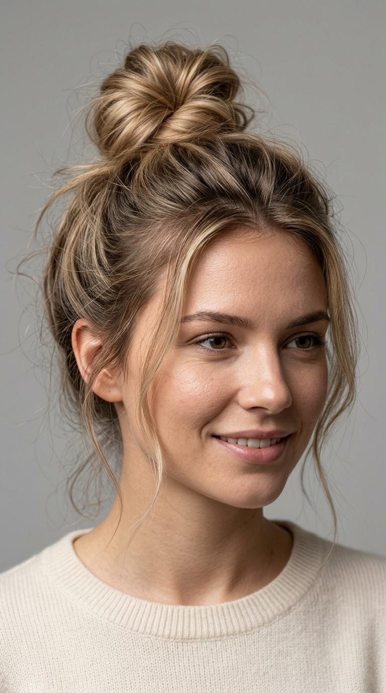 The Messy Top Knot (No-Tension)