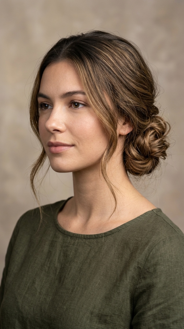 The Messy Wrapped Low Bun