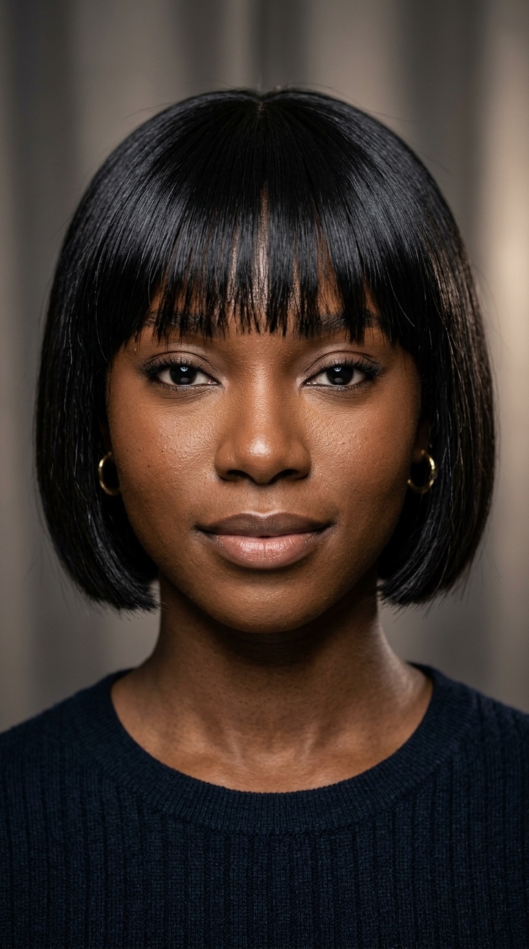 The Micro-Bob with Bangs