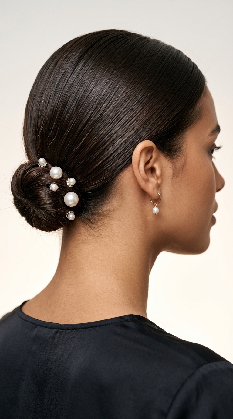 The Micro Bun with Pearl Accessories