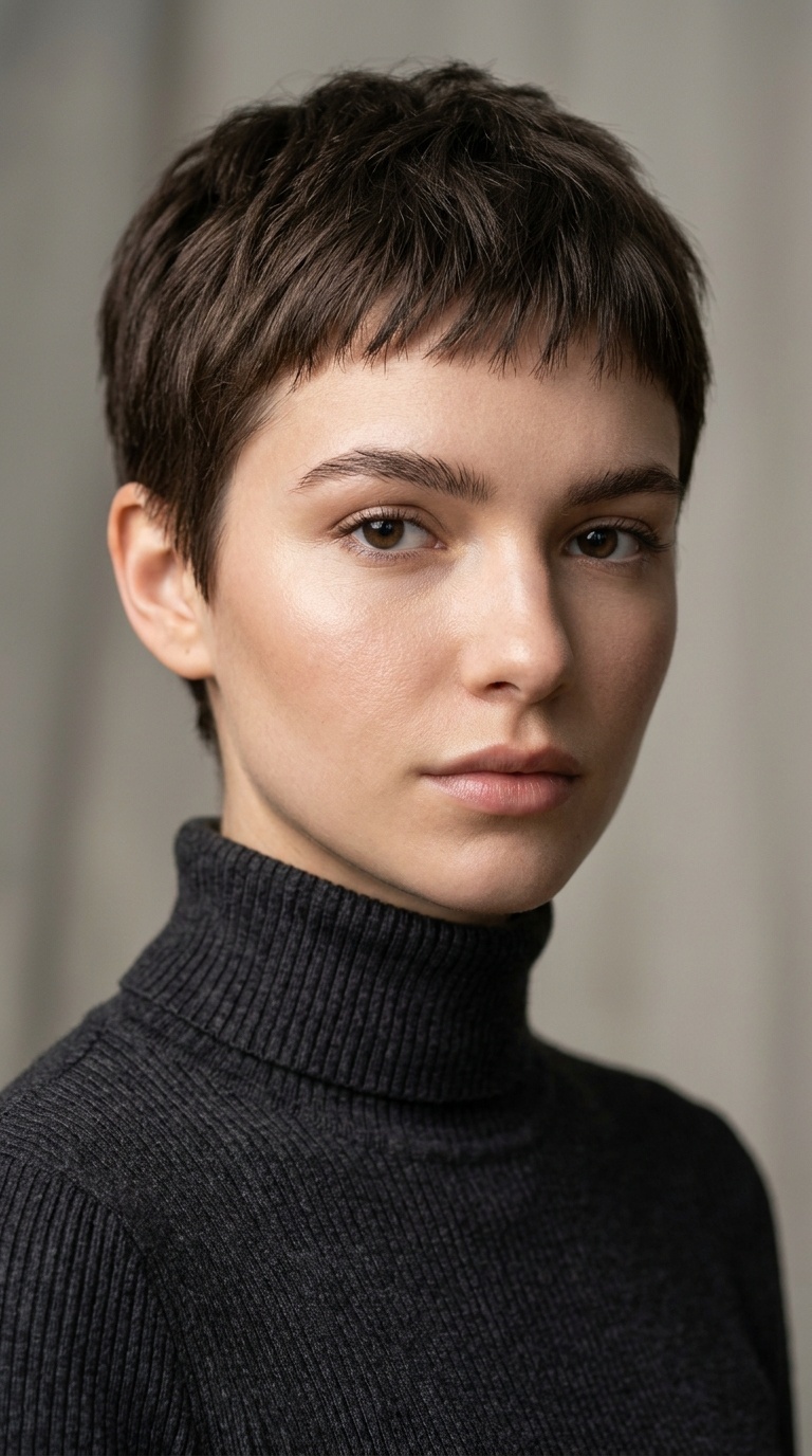 The Micro-Crop with Baby Bangs
