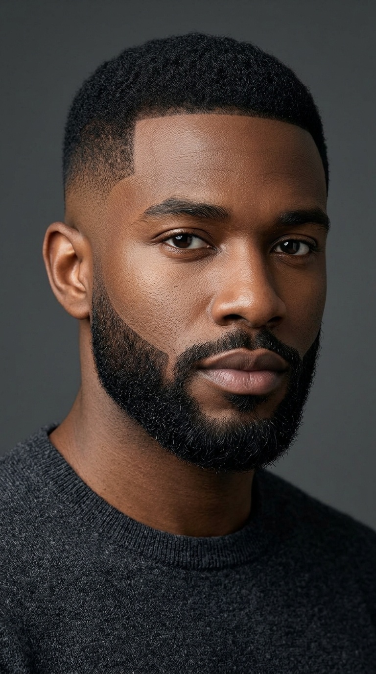 The Mid-Fade Zero with Sculpted Boxed Beard