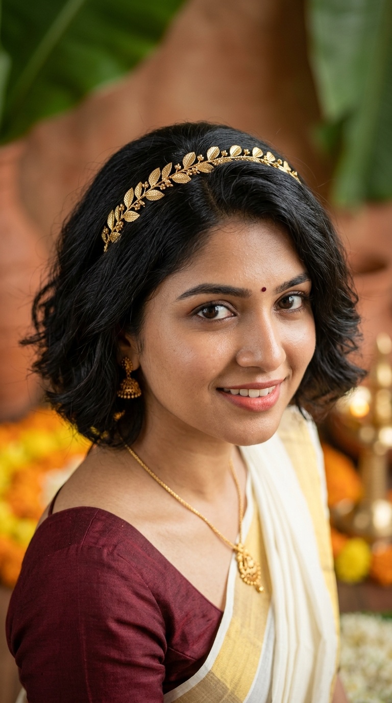 The Minimalist Gold Leaf Headband