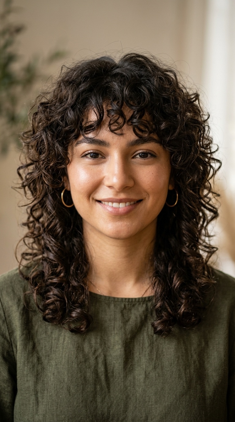 The Modern Curly Wolf Cut