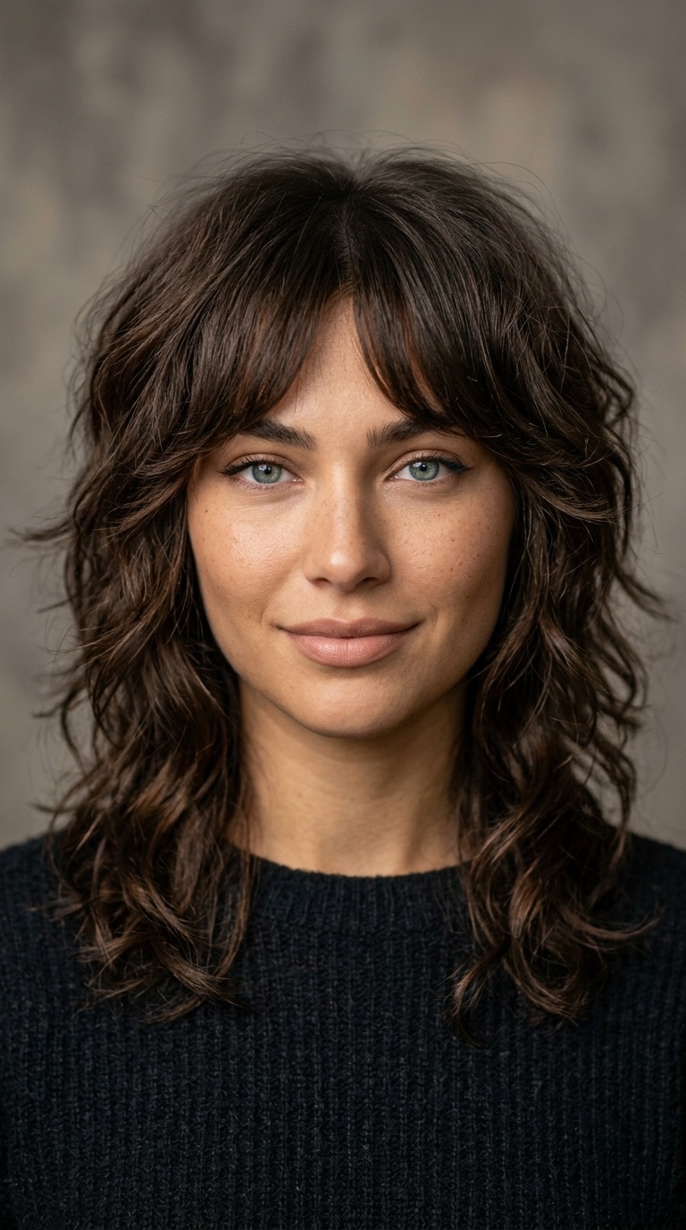 The Modern Shag with Bottleneck Bangs