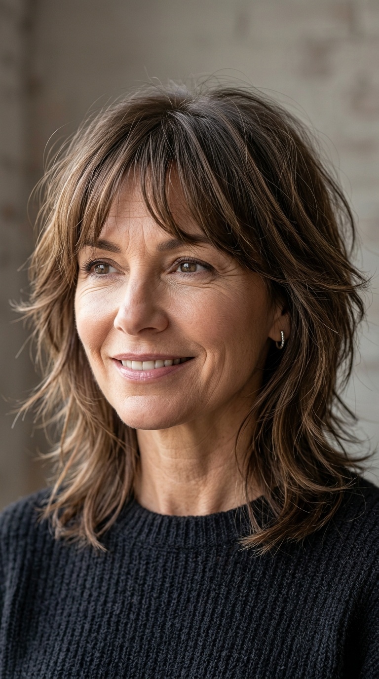 The Modern Shag with Wispy Bangs
