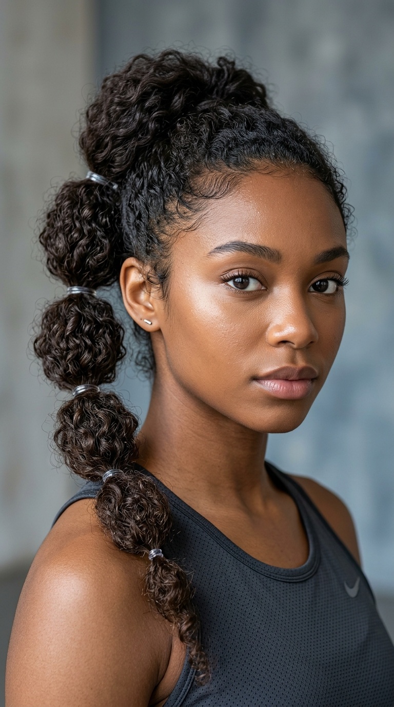 The Multi-Banded Bubble Ponytail