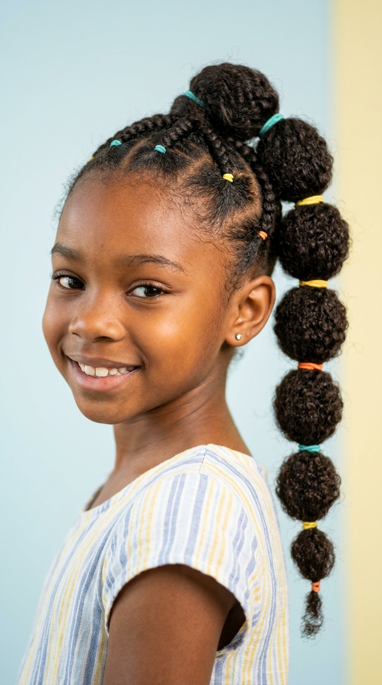The Multi-Level Bubble Braid Ponytail