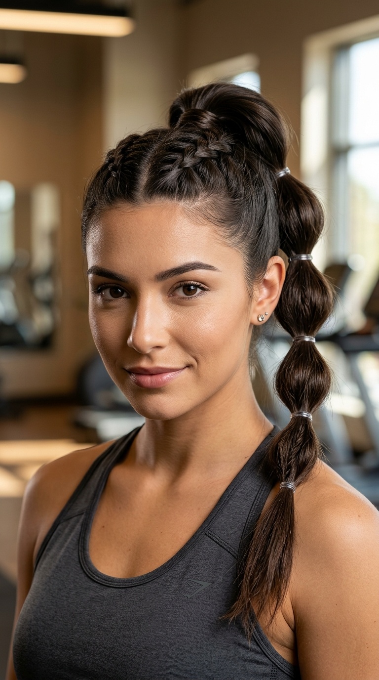 The Multi-Tiered Bubble Ponytail