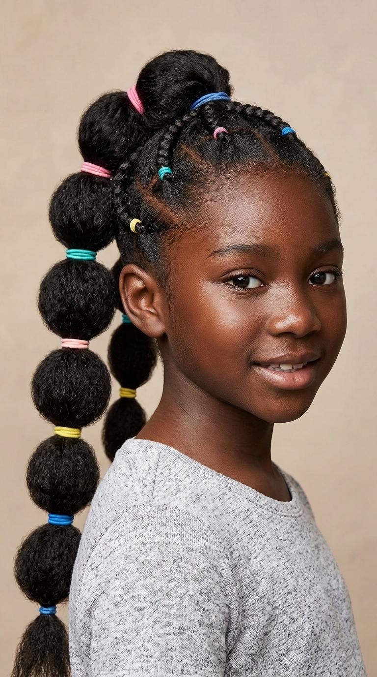 The Multi-Tiered Bubble Ponytail