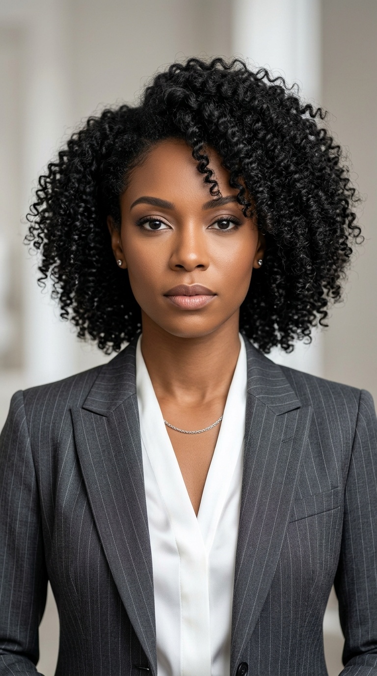 The Natural Curls with Tucked Sides