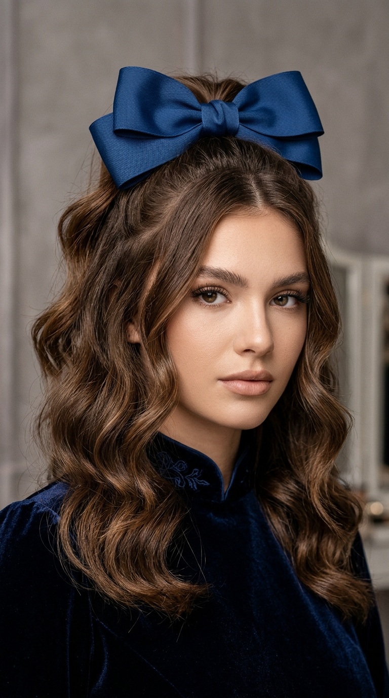 The Oversized Statement Bow with Loose Waves