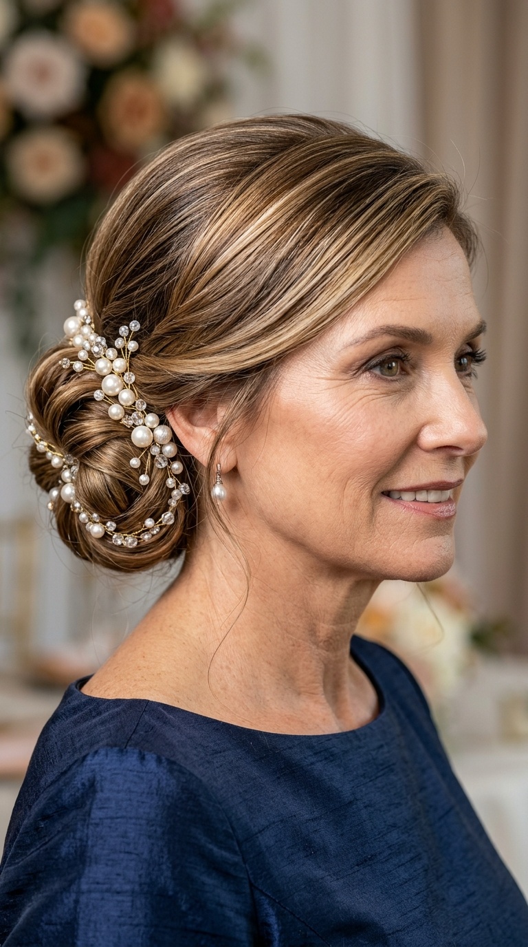The Pearl-Adorned Chignon