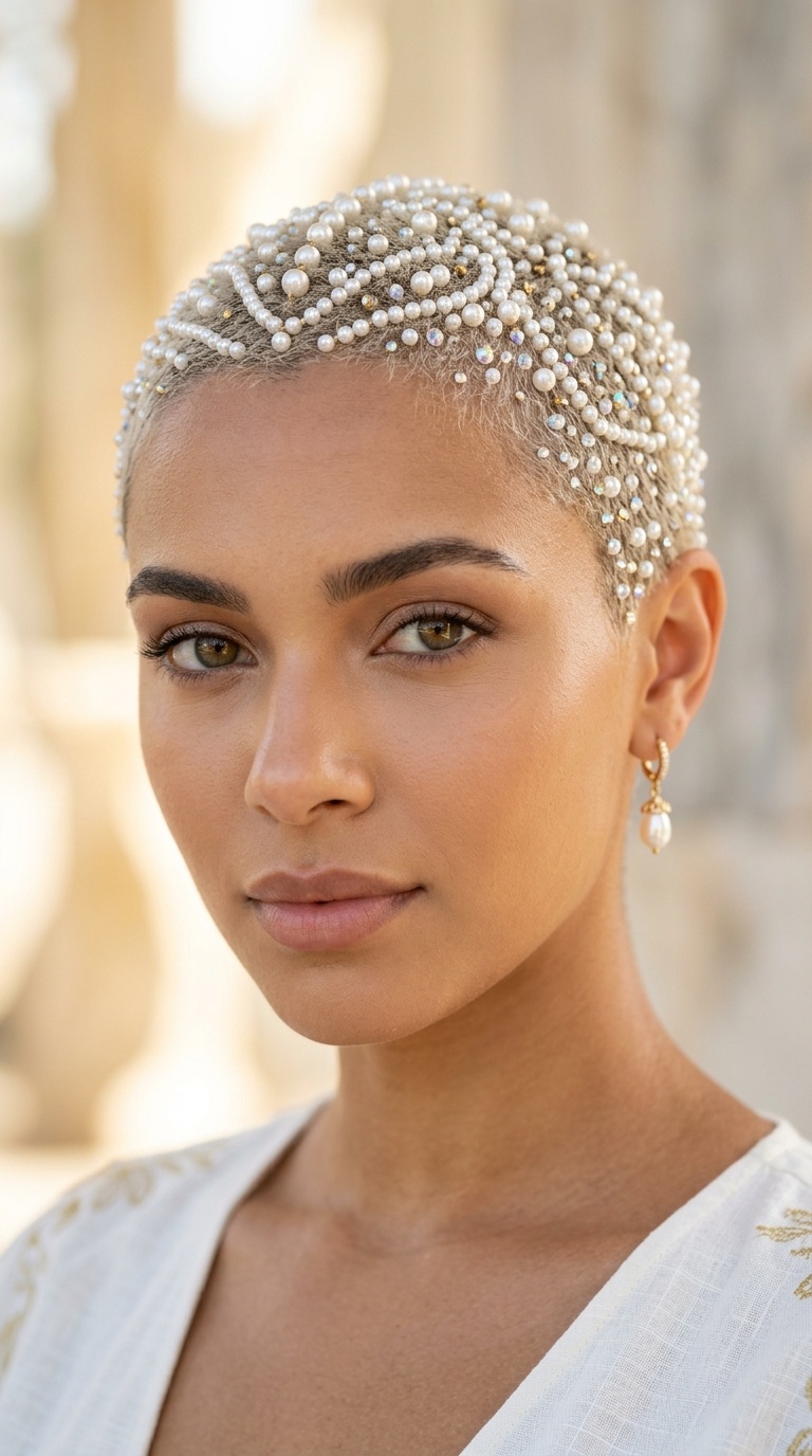 The Pearl-Encrusted Buzz Cut