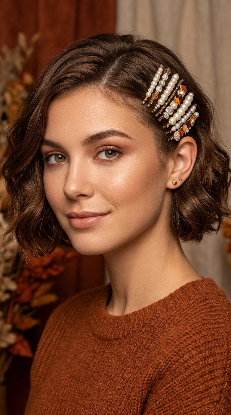 The Pearled Bobby Pin Stack