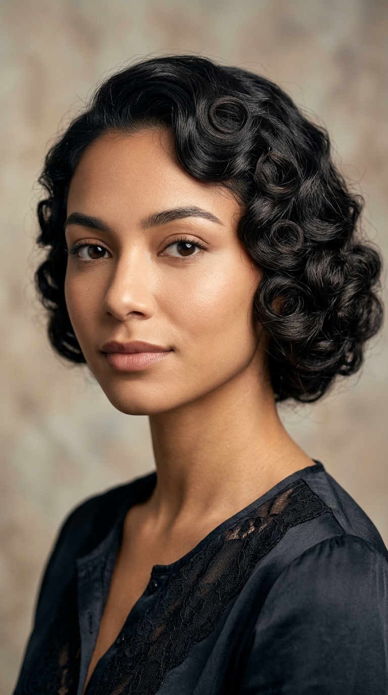The Pin-Curl Faux Bob