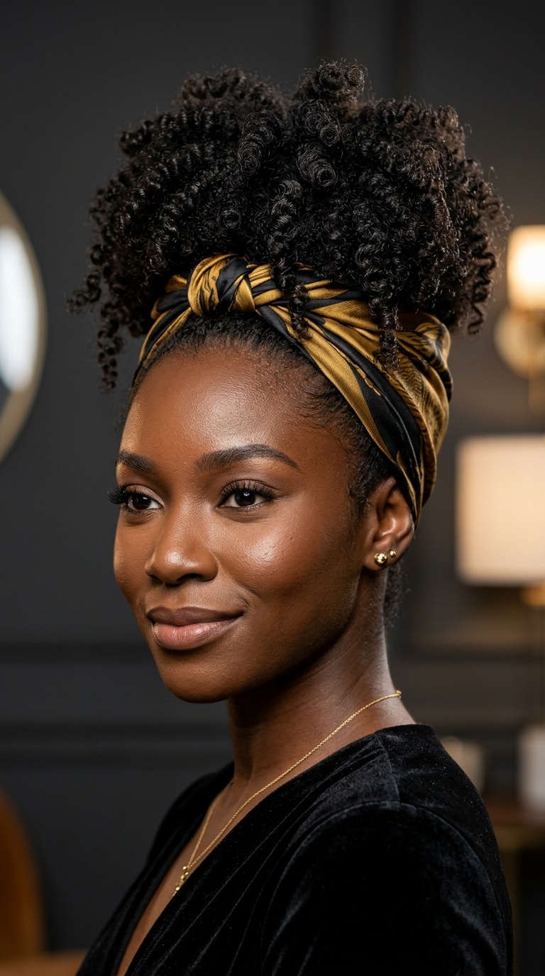The Pineapple Updo with a Silk Wrap Base