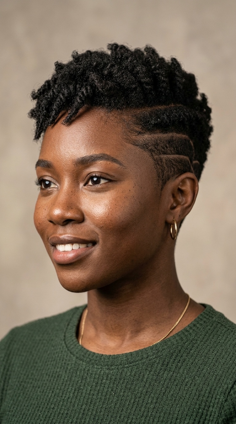 The Pixie with Geometric Undercut