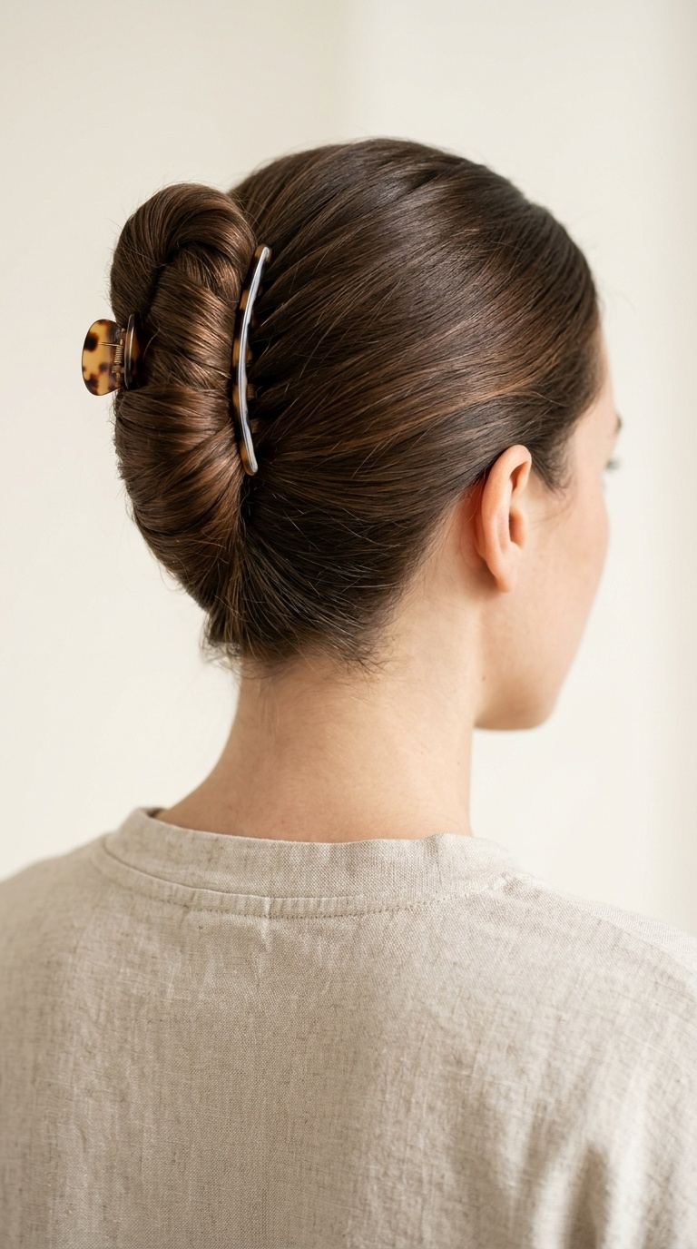 The Polished Claw Clip Updo