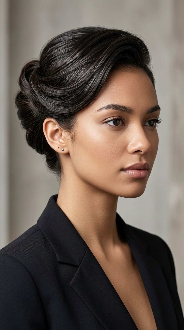 The Polished French Twist for Short Hair