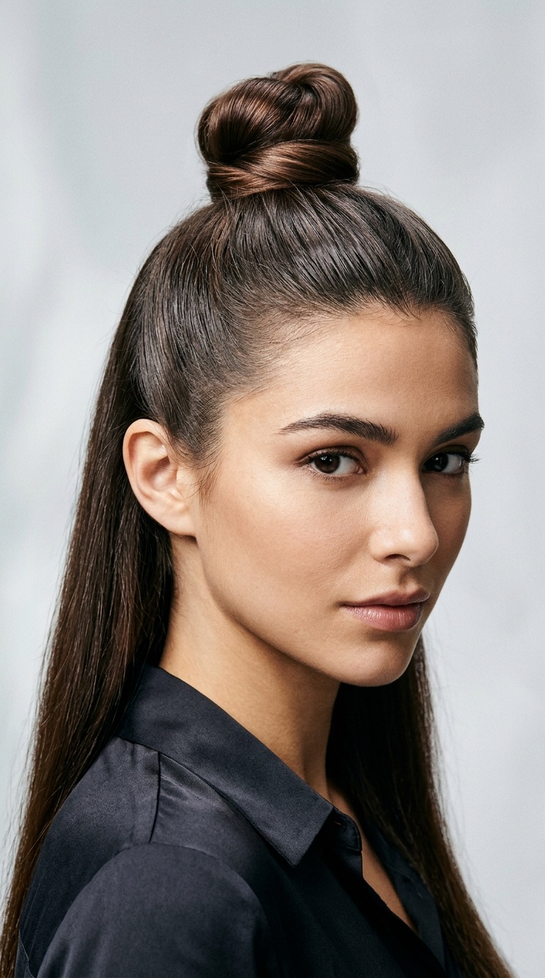 The Polished Half-Up Top Knot