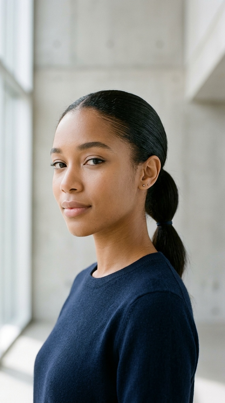 The Polished Low Ponytail