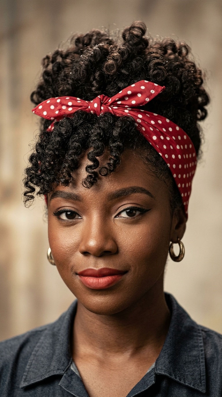 The Polka Dot Bandana Updo