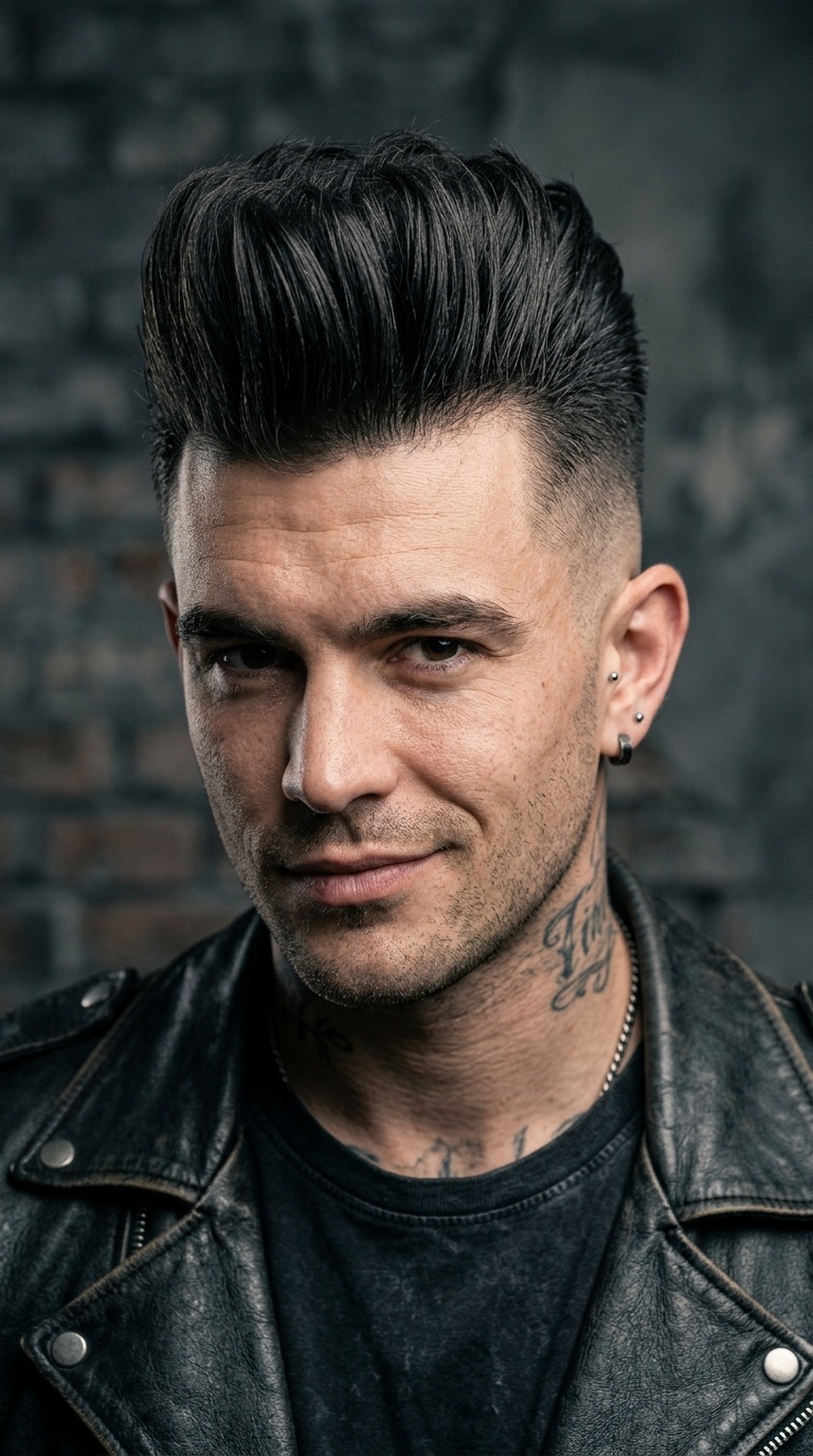 The Psychobilly Quiff with Tapered Sides