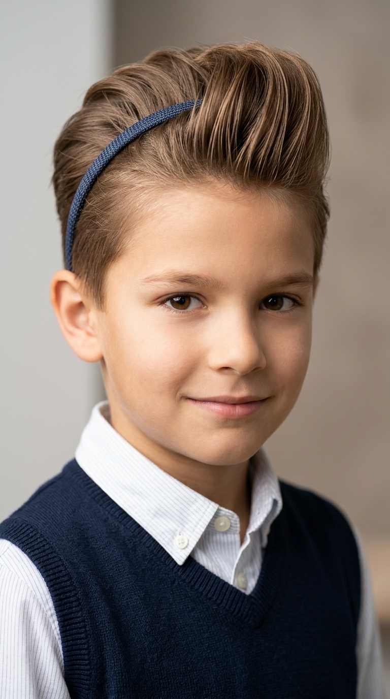 The Pushed-Back Pompadour